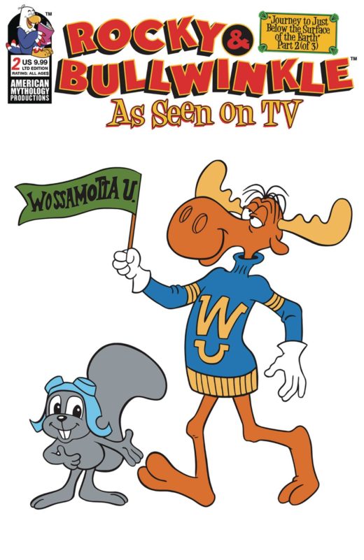 ROCKY & BULLWINKLE SEEN ON TV #2 LTD ED RETRO ANIMATION CVR