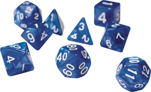 PEARL BLUE ACRYLIC SIRIUS DICE SET