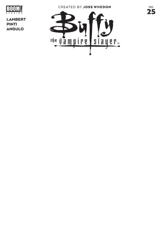 BUFFY THE VAMPIRE SLAYER #25 CVR D BLANK SKETCH VAR