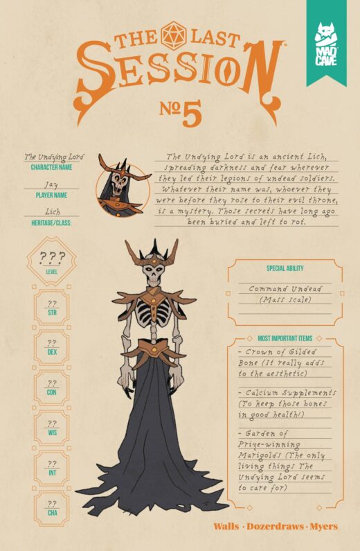 THE LAST SESSION #5 CVR B DOZERDRAWS