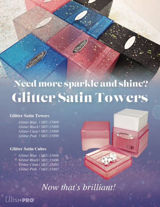 SATIN TOWER GLITTER CLEAR (Net)