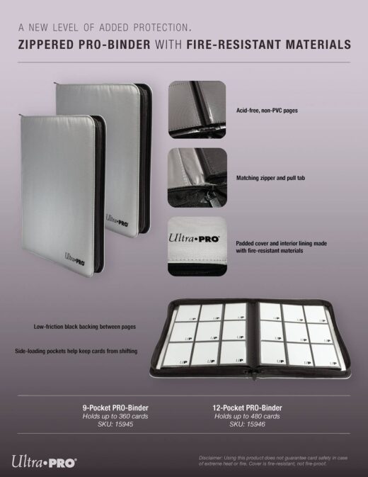 PRO BINDER 12 POCKET ZIPPERED SILVER (Net)