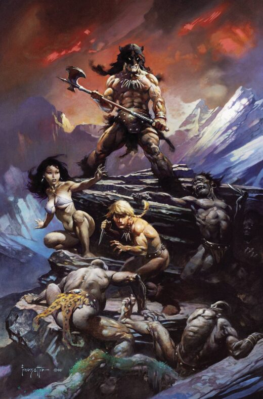 FIRE AND ICE #1 CVR W FRAZETTA MOVIE POSTER ART CGG SGN (C: