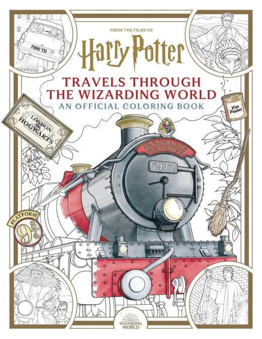 HARRY POTTER TRAVELS THROUGH THE WIZARDING COLORING BOOK (C: