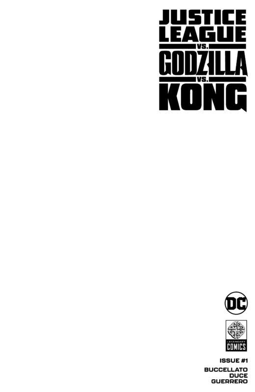 JUSTICE LEAGUE VS GODZILLA VS KONG #1 (OF 6) CVR D BLANK CARD STOCK VAR