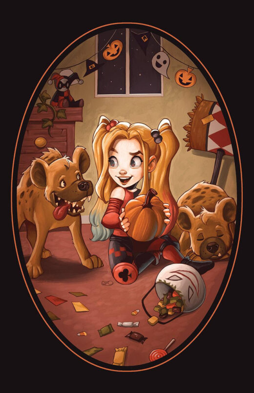 HARLEY QUINN #33 CVR F CHRISSIE ZULLO TREAT OR TREAT CARD STOCK VAR