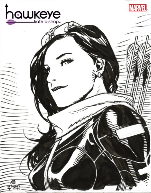 HAWKEYE (2021) KATE BISHOP #3 (OF 5) CHEUNG HEADSHOT SKETCH VARIANT