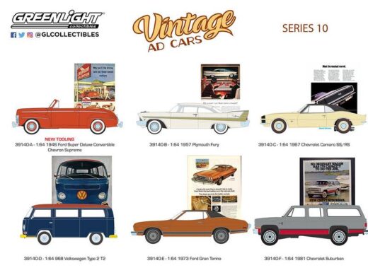 VINTAGE AD CARS SERIES 10 1/64 SCALE 6PC CS (Net) (C: 1-1-1)