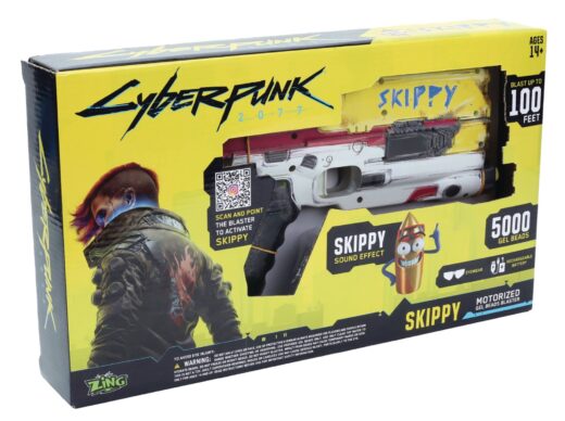 CYBERPUNK 2077 SKIPPY PX DELUXE BLASTER W/LIGHT UP STAND (Ne