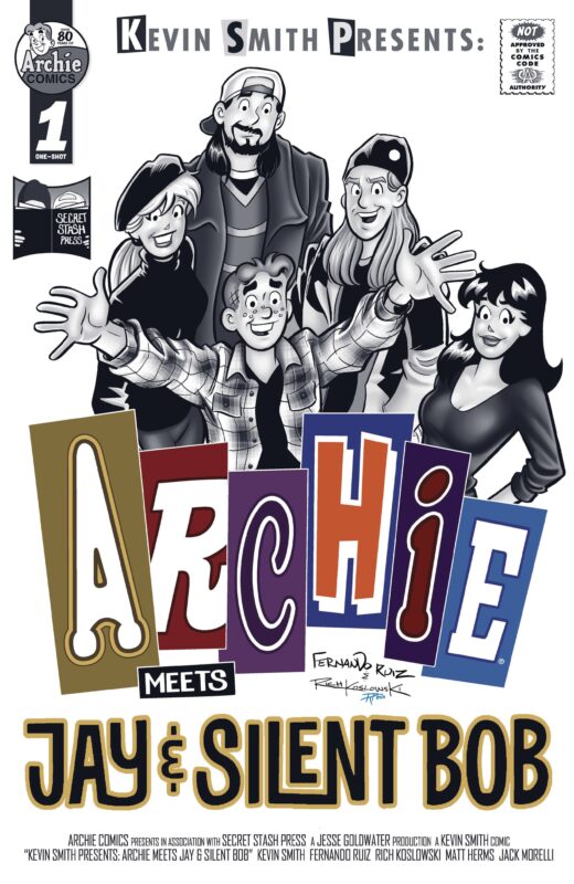 ARCHIE MEETS JAY & BOB ONESHOT CVR B RUIZ GREYSCALE (MR)