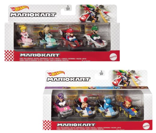 HOT WHEELS MARIO KART DIE-CAST 4 PACK ASST