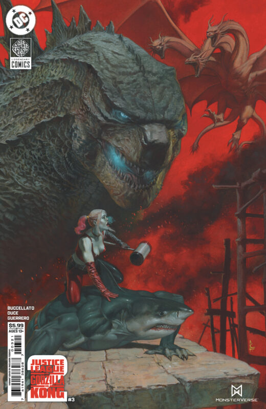 JUSTICE LEAGUE VS GODZILLA VS KONG 2 #3 (OF 7) CVR B RICCARDO FEDERICI CARD STOCK VAR