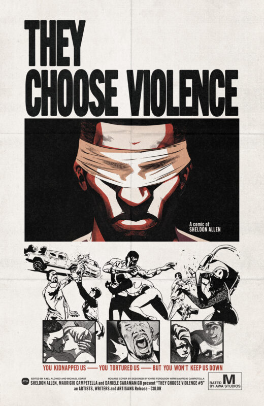 THEY CHOOSE VIOLENCE #5 (OF 5) CVR B CHRIS FERGUSON & MAURICIO CAMPETELLA BLAXPLOITATION FILM HOMAGE VAR (MR)