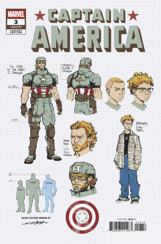 CAPTAIN AMERICA #3 VALERIO SCHITI DESIGN VAR (1:10 Copies)