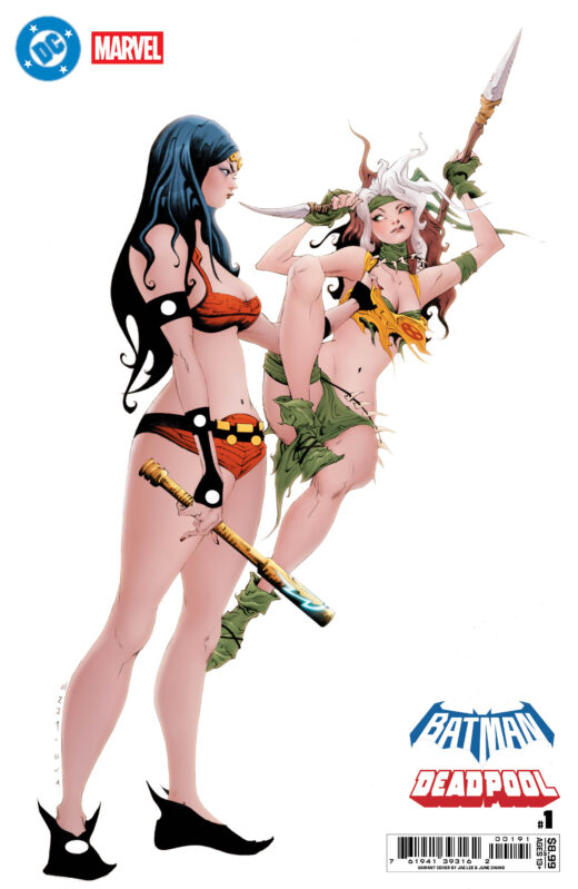 DC MARVEL BATMAN DEADPOOL #1 (ONE SHOT) CVR J JAE LEE BIG BARDA SAVAGE LAND ROGUE CARD STOCK VAR