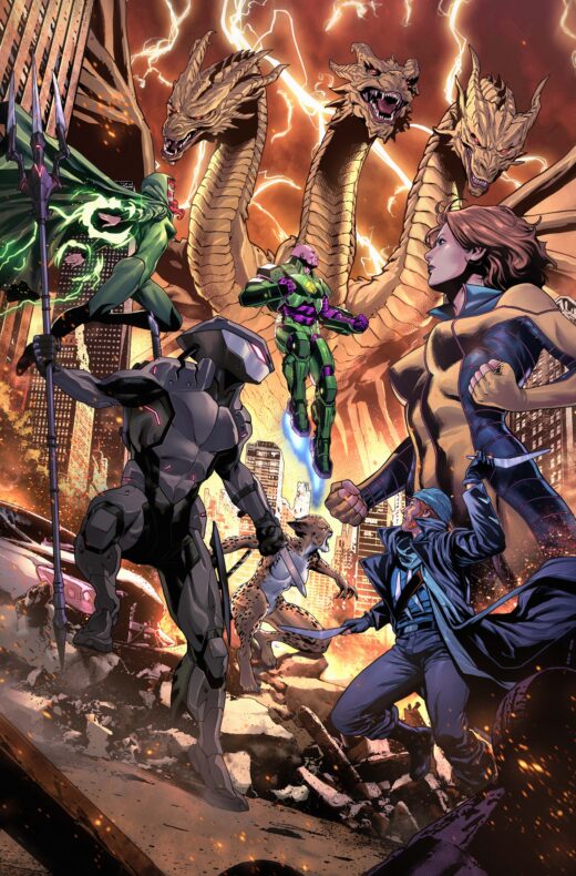 JUSTICE LEAGUE VS GODZILLA VS KONG 2 #5 (OF 7) CVR C LUCAS MEYER CARD STOCK VAR