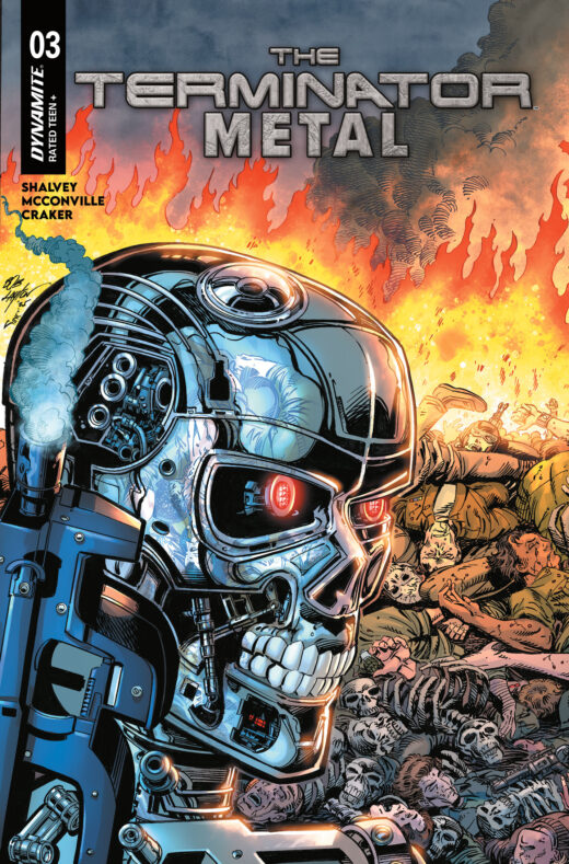 TERMINATOR METAL #3 CVR B BOB LAYTON VAR