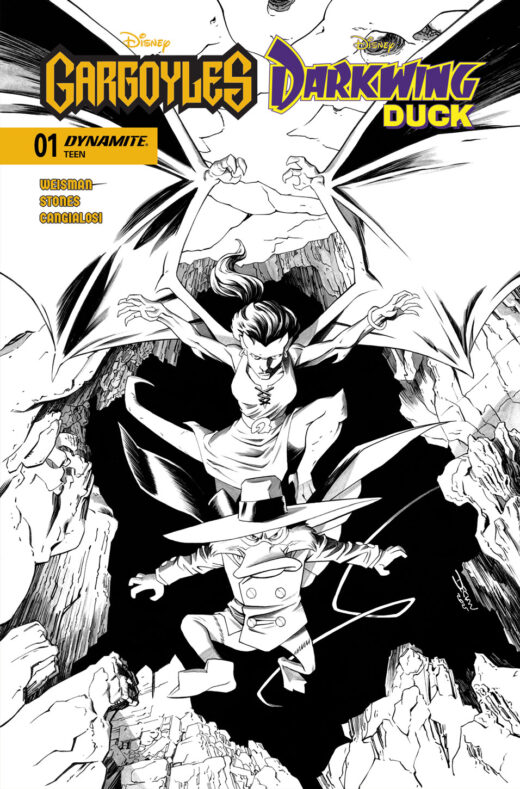 GARGOYLES DARKWING DUCK #1 CVR I INC 1:10 DECLAN SHALVEY LINE ART VAR