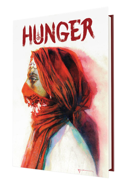 HUNGER HC BILL SIENKIEWICZ PREMIERE ED WITH GOLD FOIL SLIPCASE Solicited Thru Other Distributors