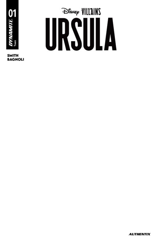 DISNEY VILLAINS URSULA #1 CVR F BLANK AUTHENTIX VAR