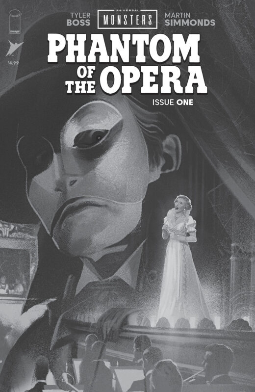 UNIVERSAL MONSTERS THE PHANTOM OF THE OPERA #1 (OF 4) CVR D INC 1:25 JOSHUA MIDDLETON B&W CLASSIC HORROR VAR