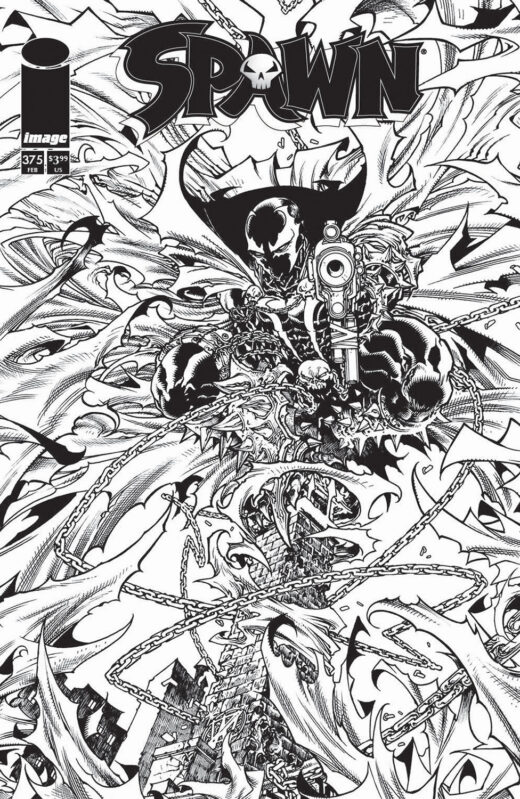 SPAWN #375 CVR B HARVEY TOLIBAO B&W VAR