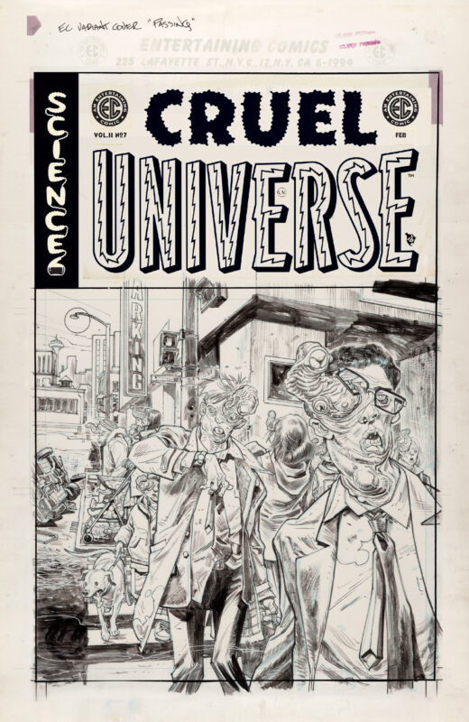 EC CRUEL UNIVERSE 2 #7 (OF 12) CVR D INC 1:20 TOM FOWLER B&W ARTIST EDITION VAR