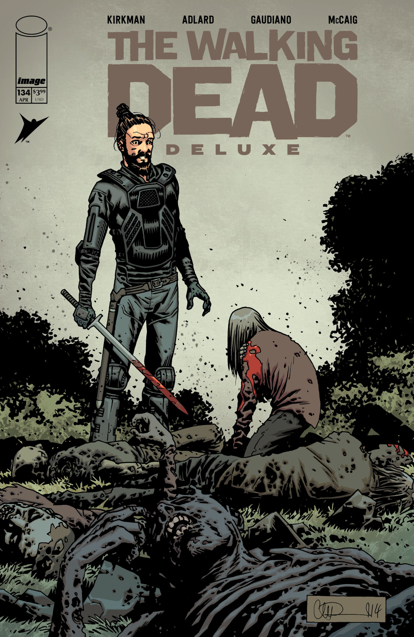 WALKING DEAD DELUXE #134 CVR B CHARLIE ADLARD & MAVE MCCAIG VAR (MR)
