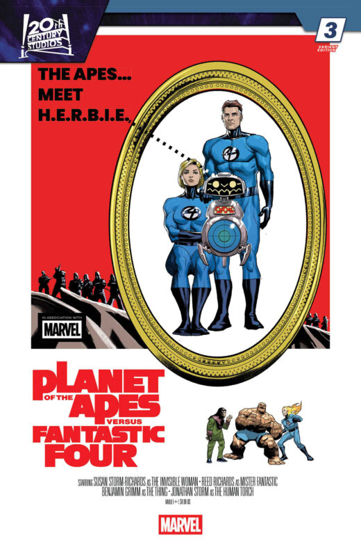 PLANET OF THE APES VS. FANTASTIC FOUR #3 PETE WOODS MOVIE HOMAGE VARIANT