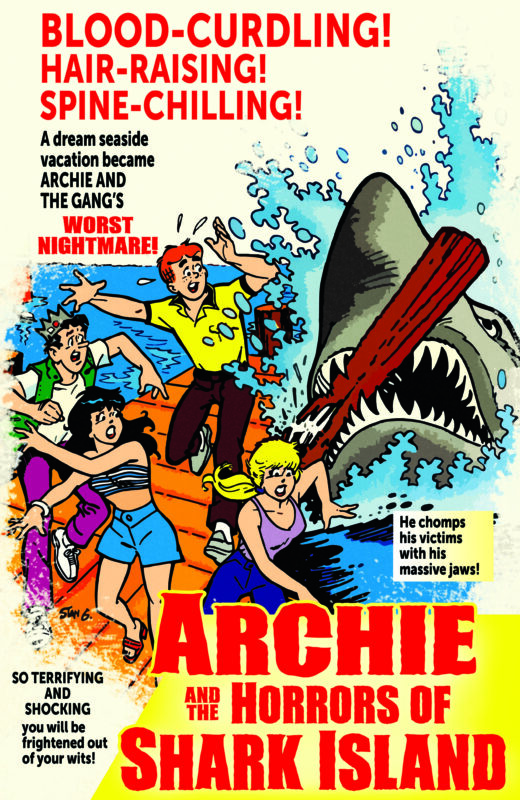 ARCHIES TV LAUGH OUT #79 FACSIMILE EDITION CVR B STAN GOLDBERG JAWS PARODY MOVIE POSTER VAR