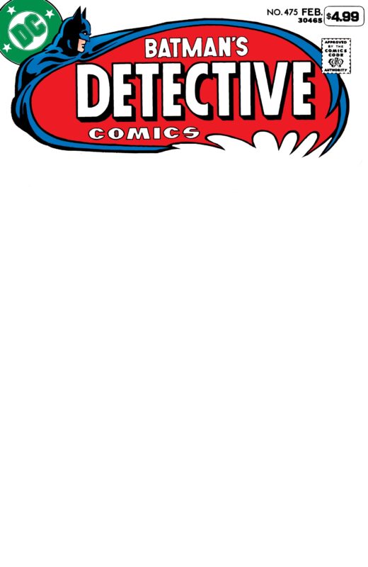 DETECTIVE COMICS #475 FACSIMILE EDITION CVR B BLANK CARD STOCK VAR (2026 EDITION)