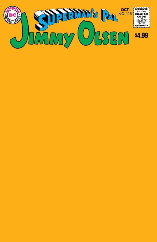 SUPERMANS PAL JIMMY OLSEN #115 FACSIMILE EDITION CVR B BLANK CARD STOCK VAR