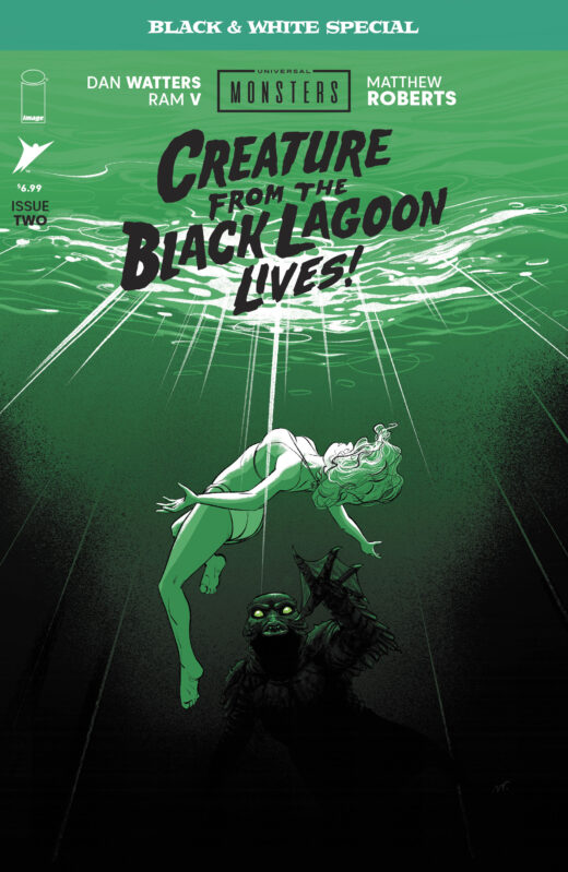 UNIVERSAL MONSTERS CREATURE FROM THE BLACK LAGOON LIVES BLACK & WHITE SPECIAL #2 (OF 2) CVR A MATTHEW ROBERTS