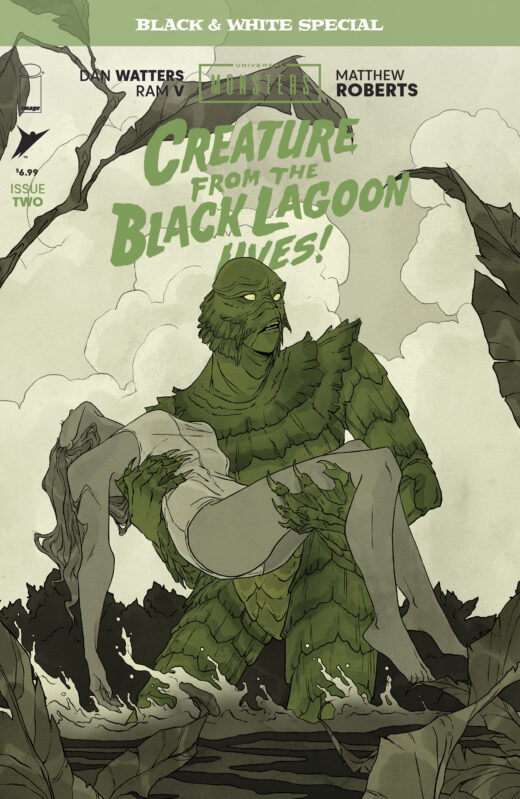 UNIVERSAL MONSTERS CREATURE FROM THE BLACK LAGOON LIVES BLACK & WHITE SPECIAL #2 (OF 2) CVR B ABIGAIL LARSON VAR