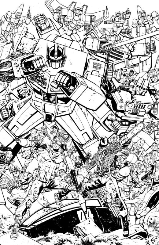 GI JOE #23 CVR G TOM REILLY TRANSFORMERS B&W ENERGON UNIVERSE 3RD ANNIVERSARY VAR