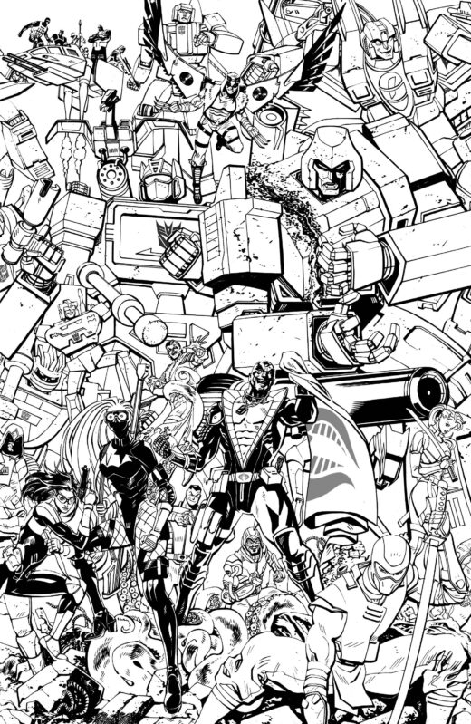 TRANSFORMERS #33 CVR G TOM REILLY ENERGON UNIVERSE 3RD ANNIVERSARY B&W VAR