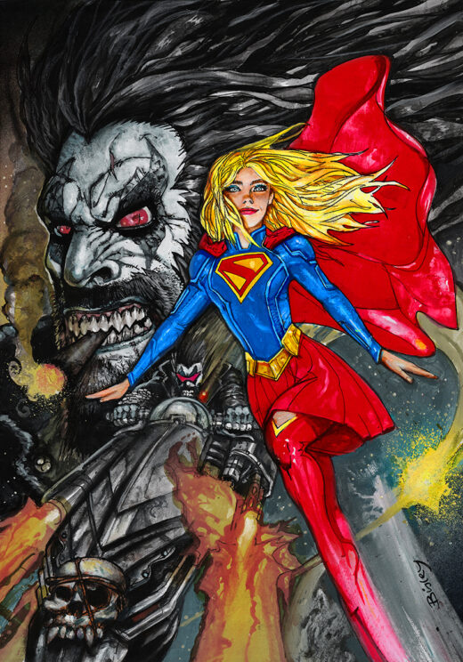 LOBO #4 CVR E SIMON BISLEY SUPERGIRL MOVIE CARD STOCK VAR