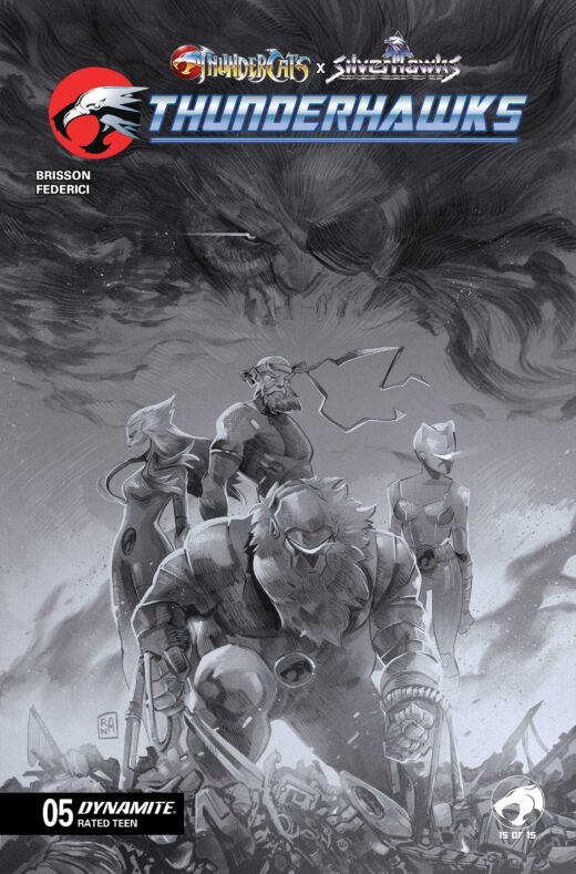 THUNDERCATS X SILVERHAWKS THUNDERHAWKS #5 CVR G INC 1:10 ALESSANDRO RANALDI LINE ART VAR