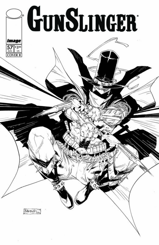 GUNSLINGER SPAWN #57 CVR B CARLO BARBERI B&W VAR