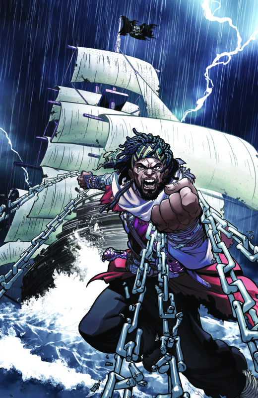 SHAQUILLE ONEAL PRESENTS VENGEANCE UNCHAINED THE LEGEND OF BLACK CAESAR #1 (OF 5) CVR D RAY ANTHONY HEIGHT FOIL FULL ART VAR