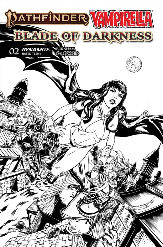 PATHFINDER VAMPIRELLA BLADE OF DARKNESS #2 CVR F INC 1:10 STEVEN CUMMINGS LINE ART VAR