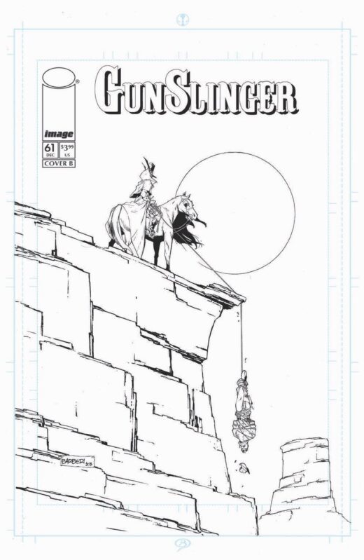 GUNSLINGER SPAWN #61 CVR B CARLO BARBERI B&W VAR